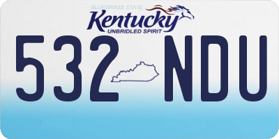 KY license plate 532NDU