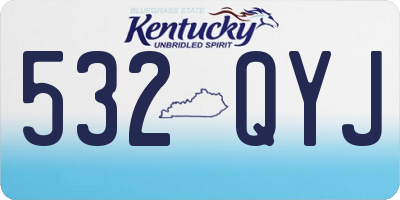 KY license plate 532QYJ