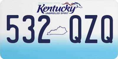 KY license plate 532QZQ