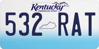 KY license plate 532RAT