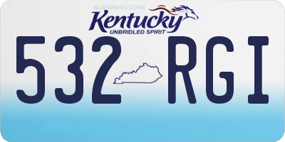 KY license plate 532RGI