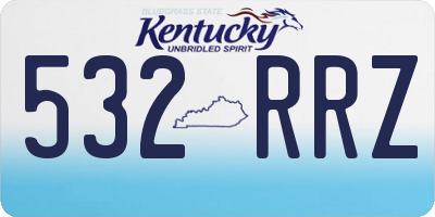 KY license plate 532RRZ