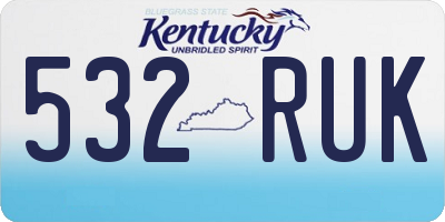 KY license plate 532RUK