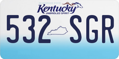 KY license plate 532SGR
