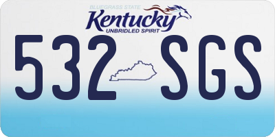 KY license plate 532SGS