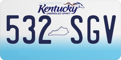 KY license plate 532SGV