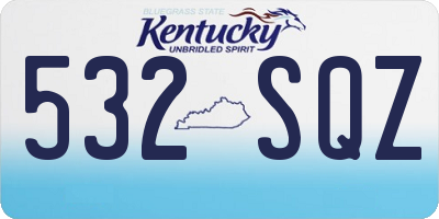 KY license plate 532SQZ