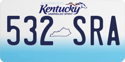 KY license plate 532SRA