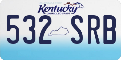 KY license plate 532SRB