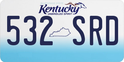 KY license plate 532SRD