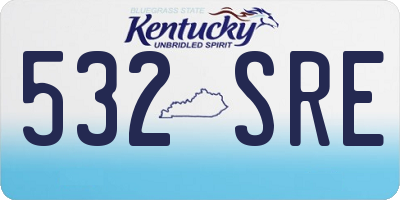 KY license plate 532SRE