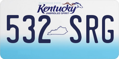 KY license plate 532SRG