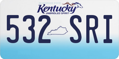 KY license plate 532SRI