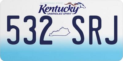 KY license plate 532SRJ