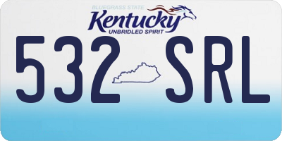 KY license plate 532SRL