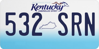 KY license plate 532SRN