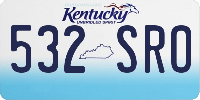 KY license plate 532SRO