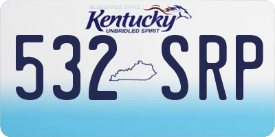 KY license plate 532SRP