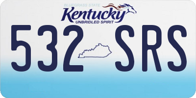 KY license plate 532SRS