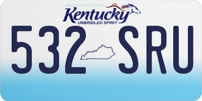 KY license plate 532SRU