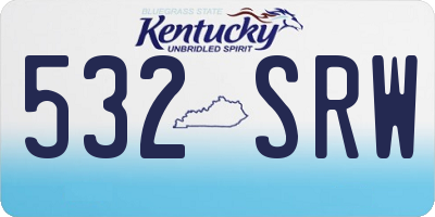 KY license plate 532SRW