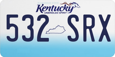 KY license plate 532SRX