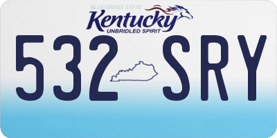 KY license plate 532SRY