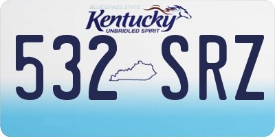 KY license plate 532SRZ