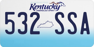 KY license plate 532SSA