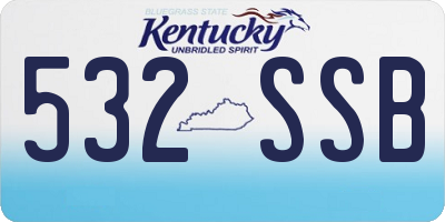 KY license plate 532SSB