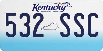 KY license plate 532SSC