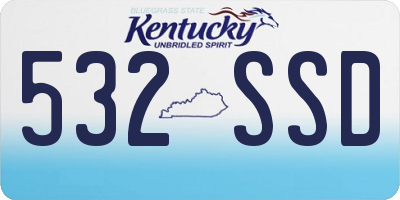 KY license plate 532SSD