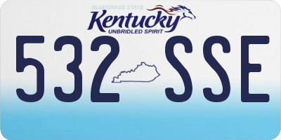 KY license plate 532SSE