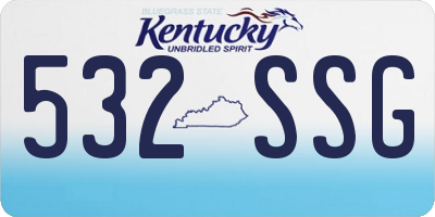 KY license plate 532SSG