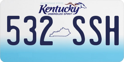 KY license plate 532SSH