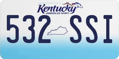 KY license plate 532SSI