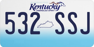 KY license plate 532SSJ