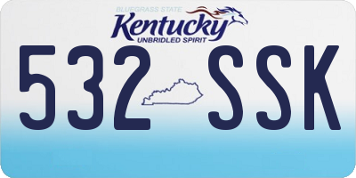 KY license plate 532SSK
