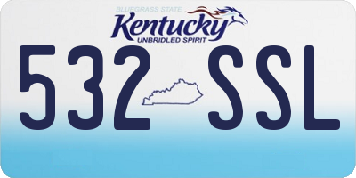 KY license plate 532SSL