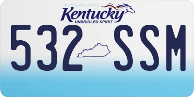 KY license plate 532SSM
