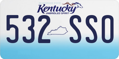 KY license plate 532SSO