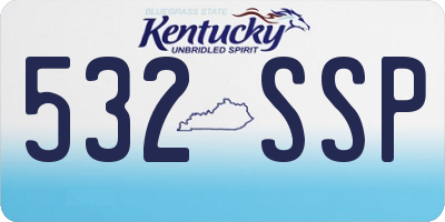 KY license plate 532SSP