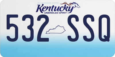 KY license plate 532SSQ