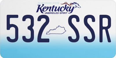 KY license plate 532SSR