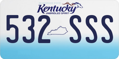 KY license plate 532SSS