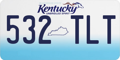 KY license plate 532TLT