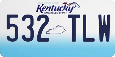 KY license plate 532TLW