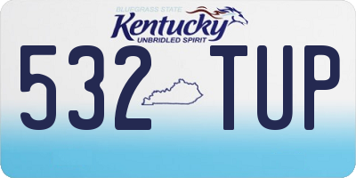 KY license plate 532TUP