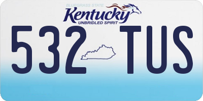 KY license plate 532TUS
