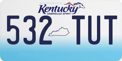 KY license plate 532TUT